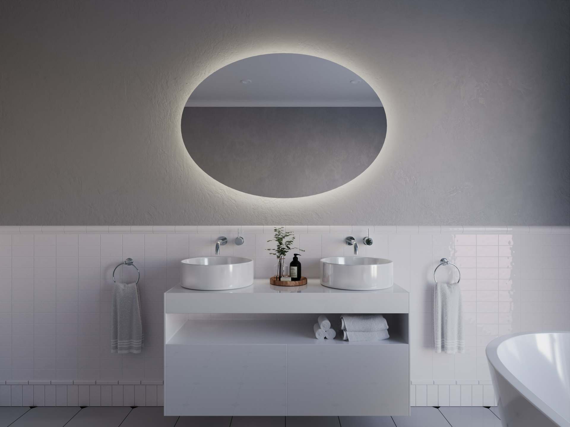 Ovalno ogledalo z LED osvetlitvijo A32