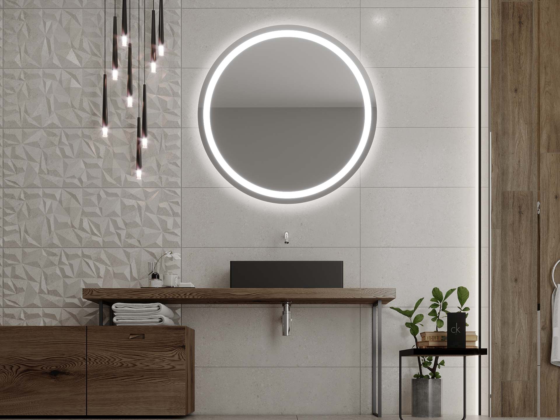 Okroglo ogledalo z LED osvetlitvijo C4