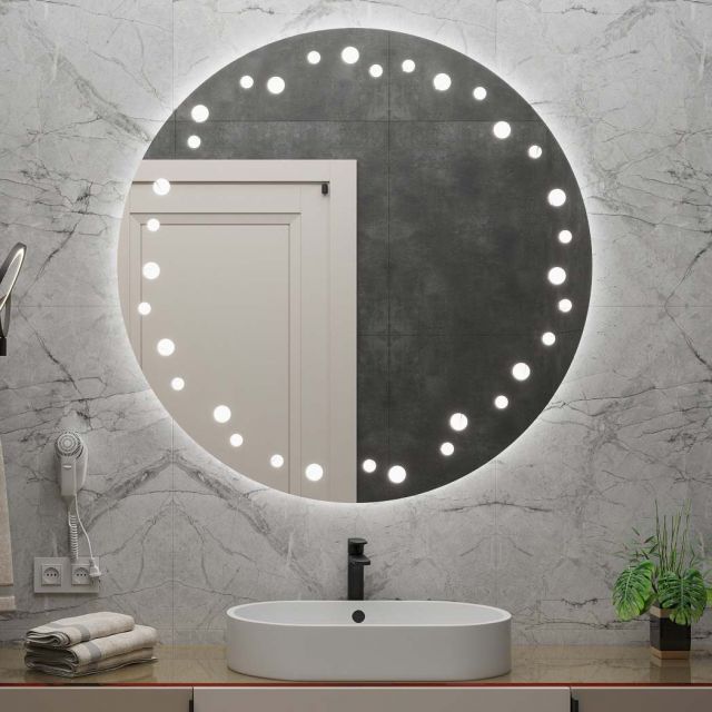Okroglo ogledalo z LED osvetlitvijo C10
