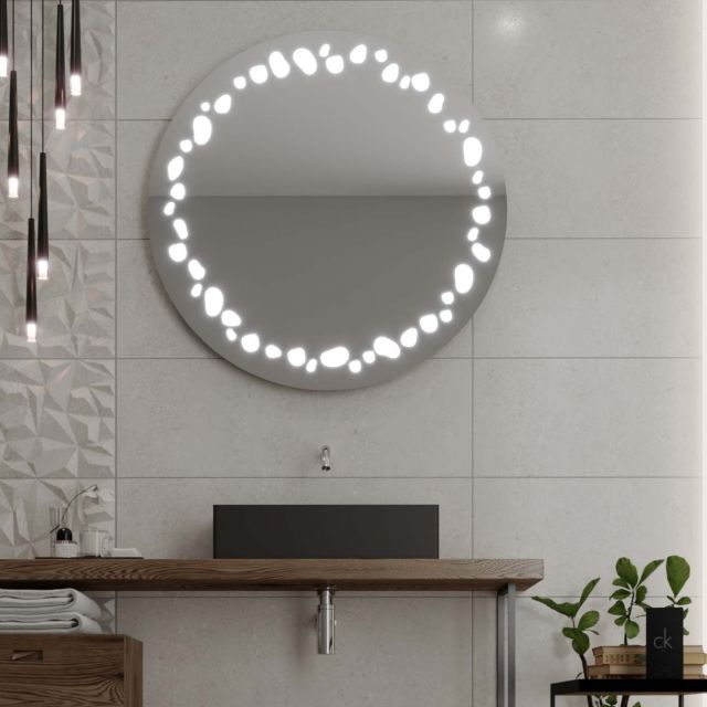 Okroglo ogledalo z LED osvetlitvijo C7 premium