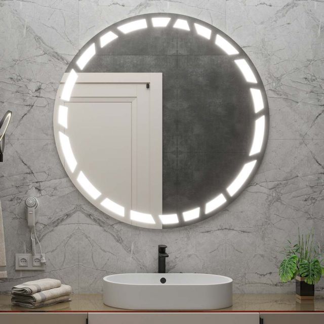 Okroglo ogledalo z LED osvetlitvijo C8 premium
