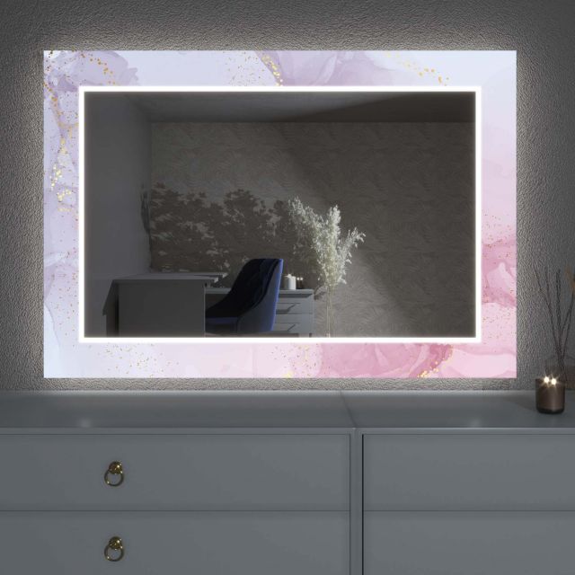 LED ogledalo z dekorjem D8