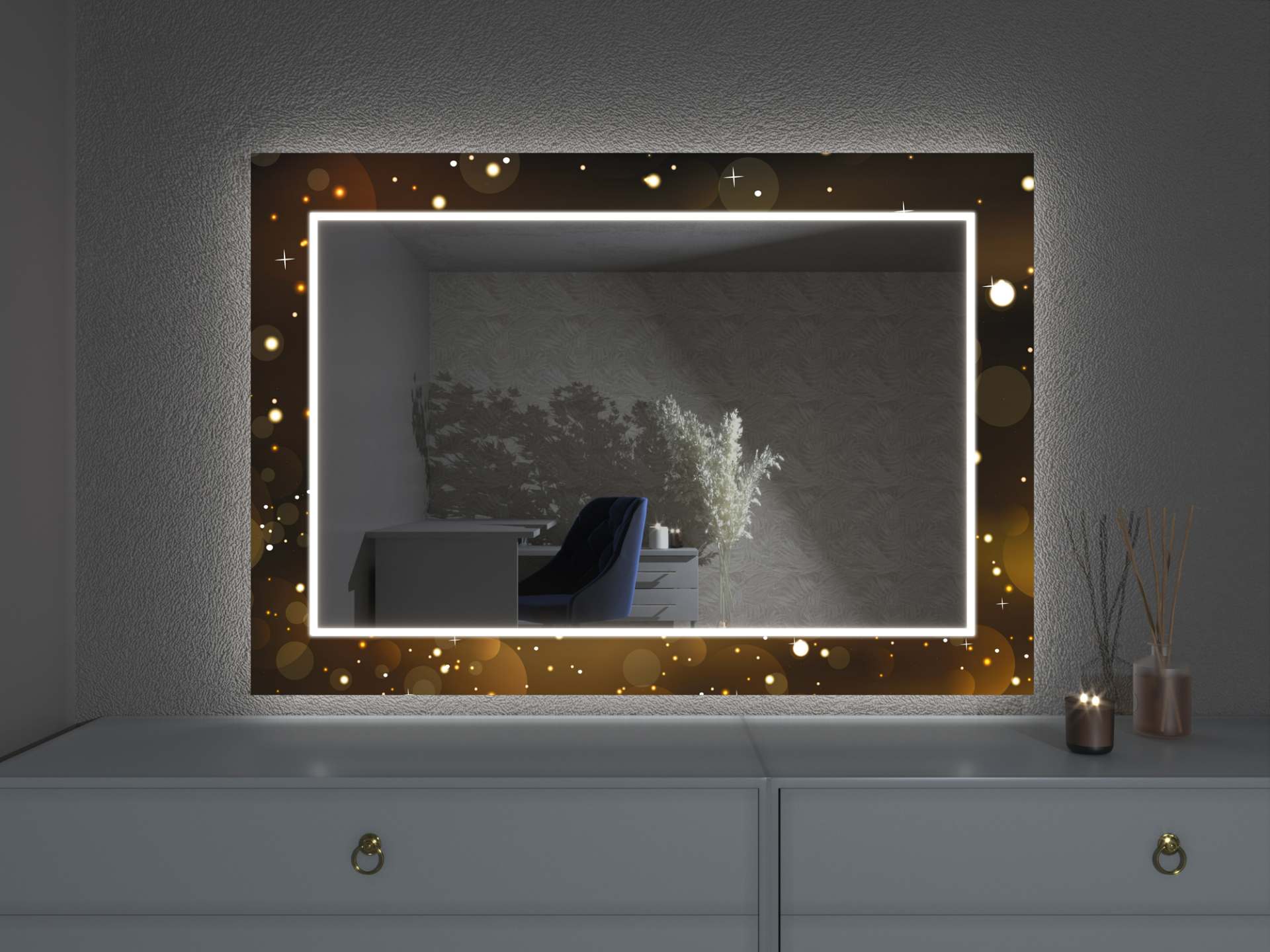 LED ogledalo z dekorjem D15