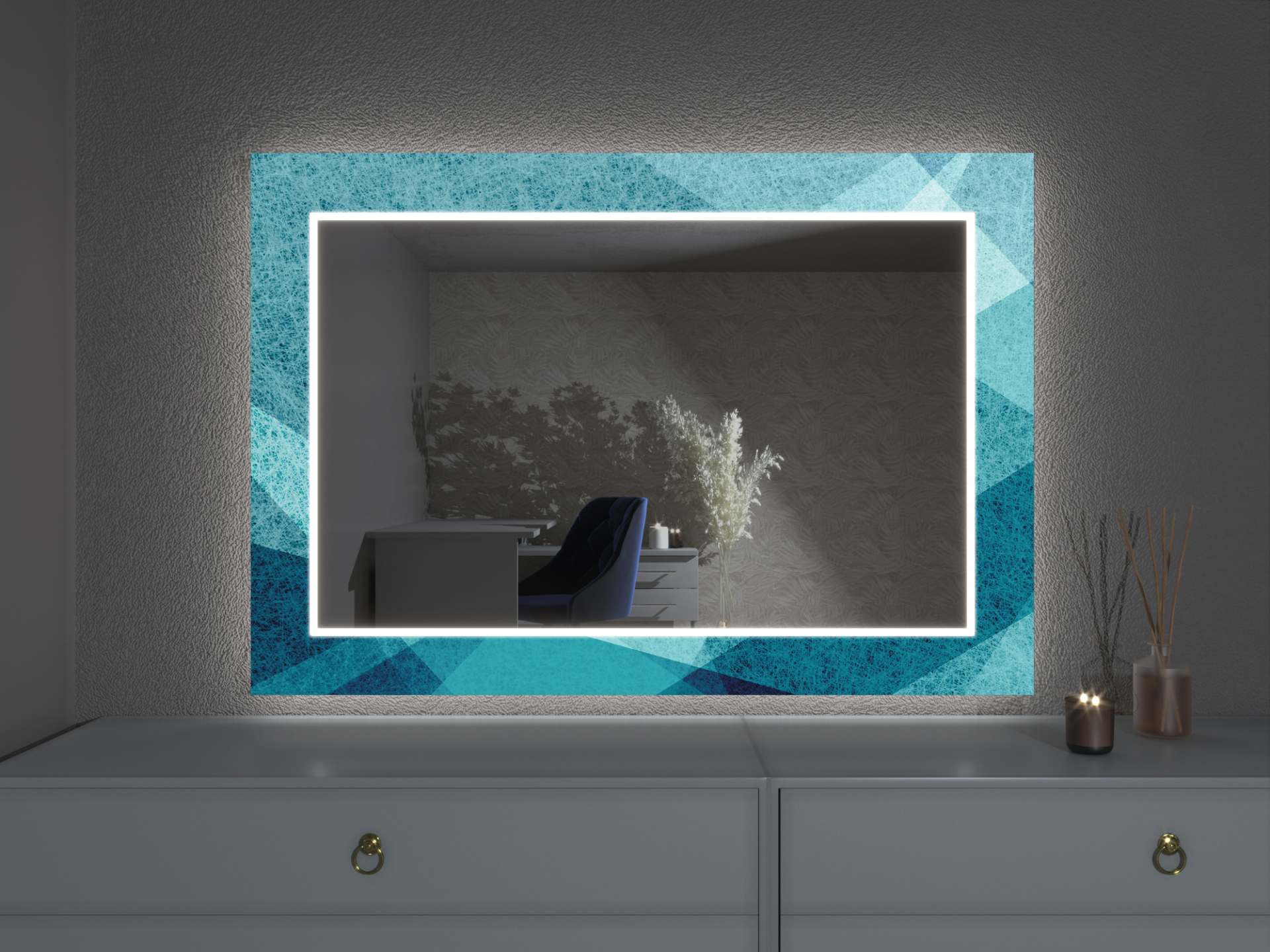 LED ogledalo z dekorjem D24