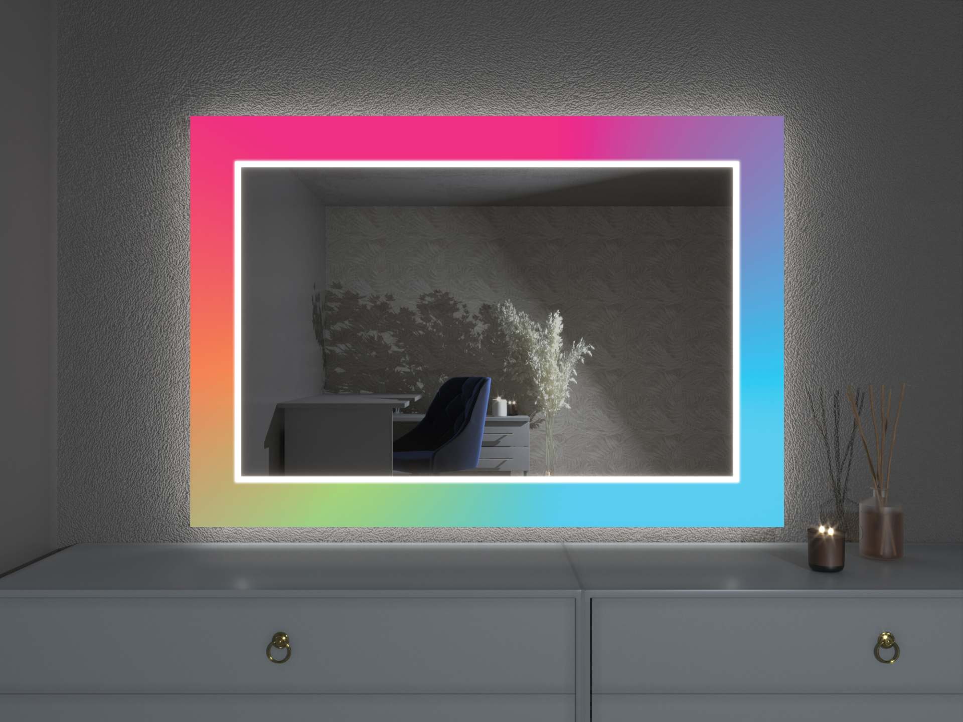 LED ogledalo z dekorjem D25